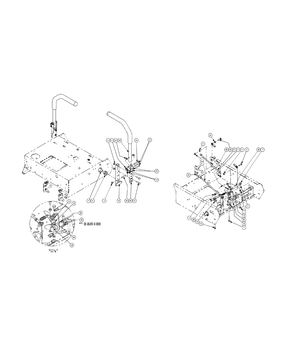 Steering Assembly Diagram and Parts List for ENFORCER44 53BI3AGF050-19HP Cub Cadet Lawn Tractor